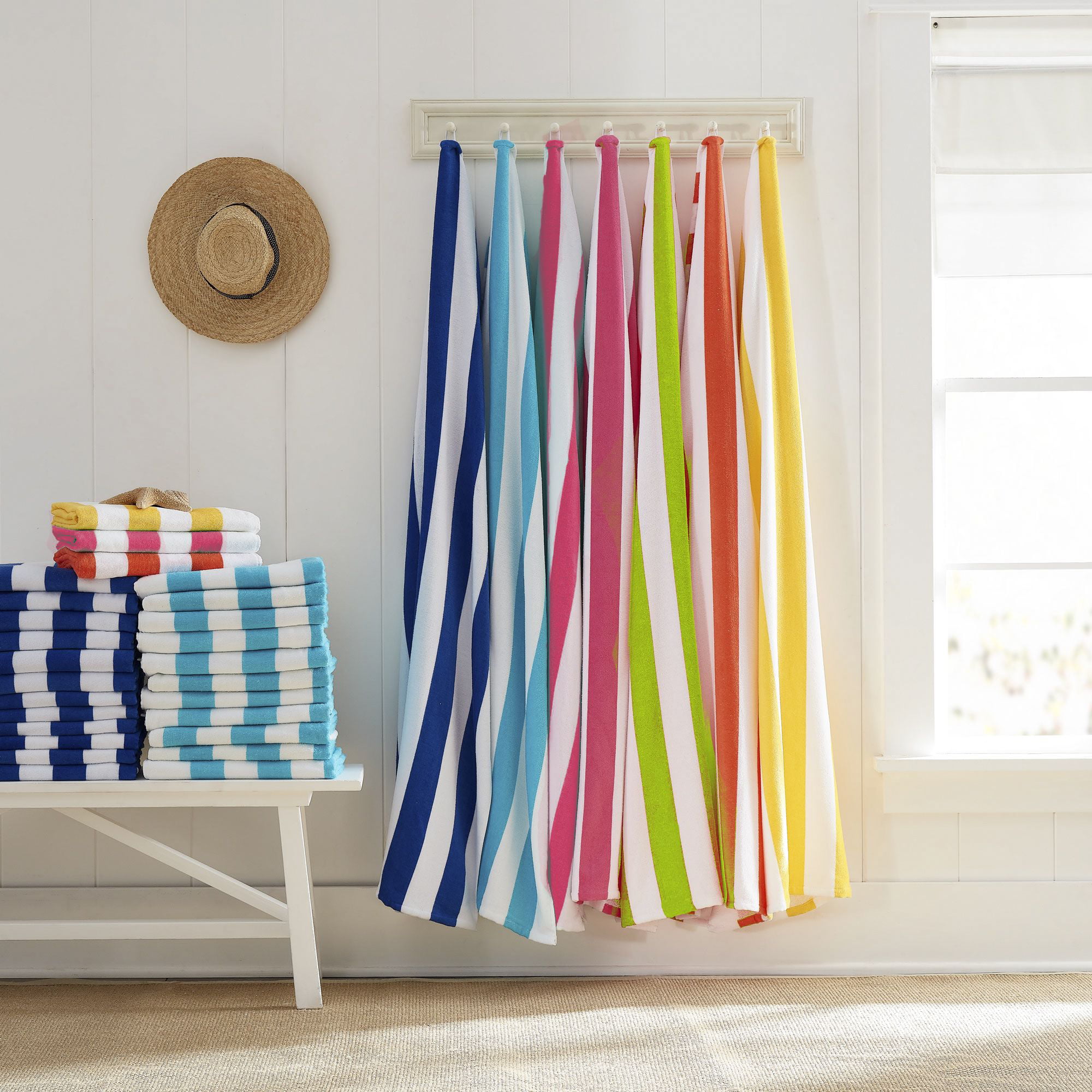4-Pack Cabana Stripe Beach Towels