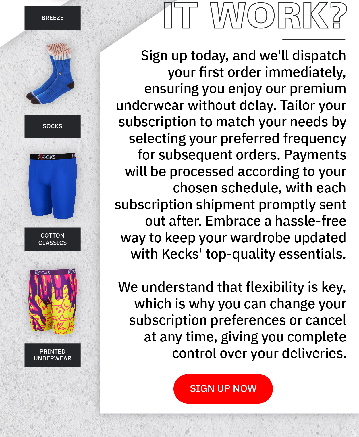 Subscribe & Save at Kecks - Kecks